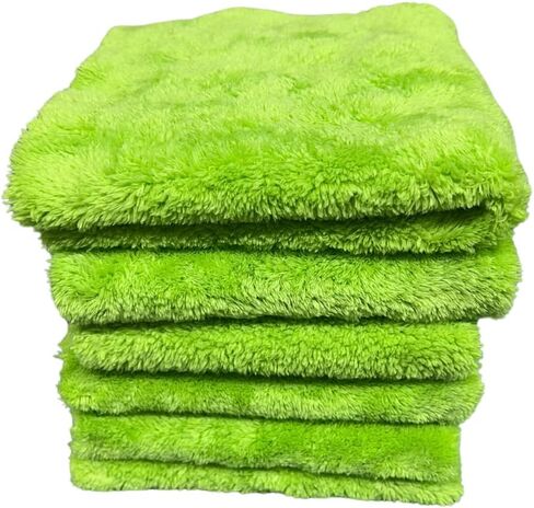 Microfiber Car Towels 16x16in - Gray, 6 Pack, 500gsm - Ultra-Absorbent, Lint-Free, Scratch-Free Cleaning & Detailing Cloths for Cars and Automobiles in Saudi Arabia