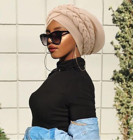 Dreshow African Turban للنساء معقدة الشعر للنوم النائم رؤساء الرؤوس الرأس الدافئ للنساء السوداء الغطاء الكيميائي in Kuwait