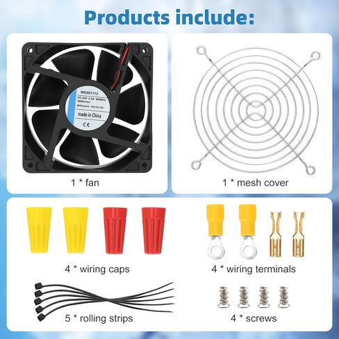 W0301112 W0301101 Refrigerator Evaporator Fan Motor, DC24V,0.4A,50-60HZ, Compatible with ATOSA Undercounter Refrigerator MGF8401 MGF8401GR MGF8402 MGF8403, Energy Saving Mute, Complete Parts in Kuwait