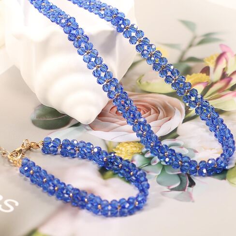 ANAHAT Charm Choker Necklace and Bracelet for Women Handmade Necklace Gold Beaded Bracelet Jewelry Set Gift for Women in Saudi Arabia