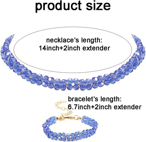 ANAHAT Charm Choker Necklace and Bracelet for Women Handmade Necklace Gold Beaded Bracelet Jewelry Set Gift for Women in Saudi Arabia