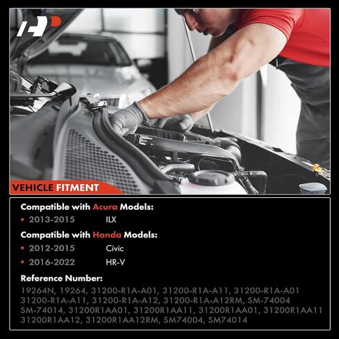 A-Premium Starter Motor متوافق مع Honda Civic 2012-2015 1.8L ، HR-V HRV 2016-2022 1.8L & ACURA ILX 2013-2015 2.0L ، 12V 1.4KW 9-TEETH في اتجاه عقارب الساعة ، استبدل# 31200-R1A-A01 ، 31200-R1A-A in Saudi Arabia