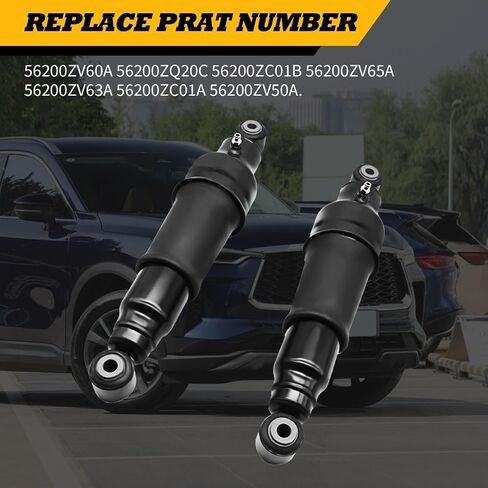 2PCS دعامات امتصاص الصدمات الخلفية Airmatic متوافقة مع QX56 (JA60 هيكل) 2004-2010 4WD ARMADA (WA60 هيكل) 2005-2015 4WD 56200ZV60A 56200ZQ2 in Saudi Arabia
