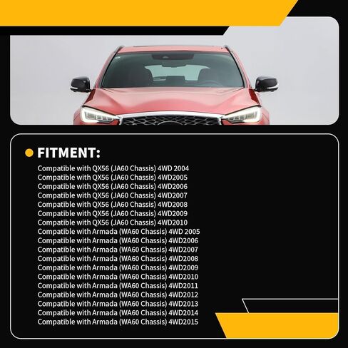 2PCS دعامات امتصاص الصدمات الخلفية Airmatic متوافقة مع QX56 (JA60 هيكل) 2004-2010 4WD ARMADA (WA60 هيكل) 2005-2015 4WD 56200ZV60A 56200ZQ2 in Saudi Arabia
