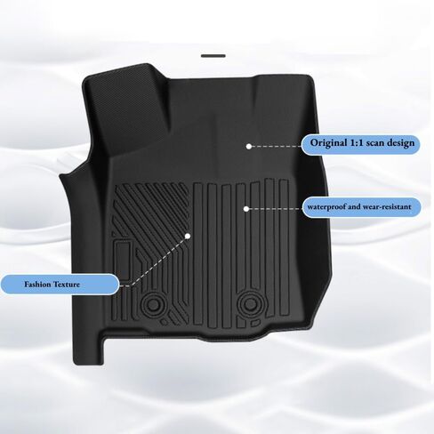 Floor Mats Fit Toyota Tacoma 2016-2023 (Only for Double Cab and Automatic), TPE All Weather Custom Fit Floor Liner for Toyota Tacoma 1st and 2nd Row Full Set Car Liners, Black in Saudi Arabia