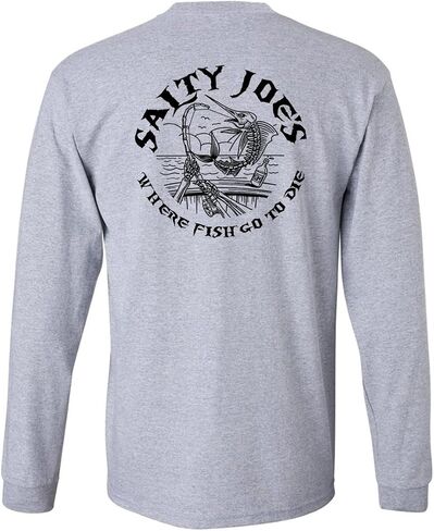 مالح Joes Men's Rum n 'Bones Logo ثقيلة الأكمام الطويلة in Kuwait