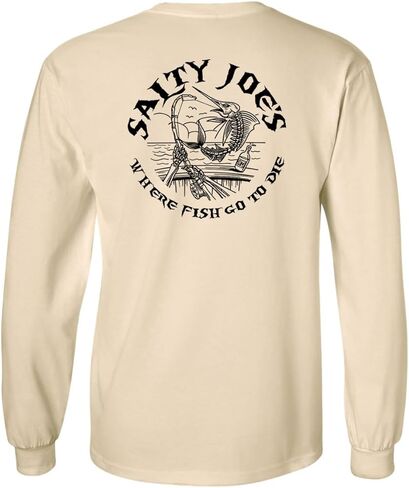 مالح Joes Men's Rum n 'Bones Logo ثقيلة الأكمام الطويلة in Kuwait