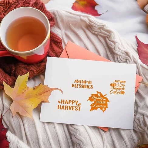 GLOBLELAND Autumn Silicone Clear Stamps Fall Pumpkin Scarecrow Maple Leaf Transparent Stamp Seals for Card Making DIY Scrapbooking Journaling Decoration 11x16cm/4.3x6.3in in Saudi Arabia