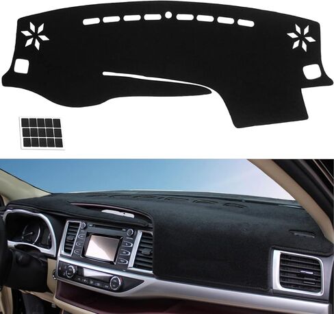 غطاء لوحة القيادة مناسب لـ 2011-2013 2014 2015 2016 BMW 5 Series/ 528i 535i 550i xDrive Flannel Nonslip Car Dashboard Mat Sunshade No Glare and Slip Pad Carpet Sunshield Protector (بدون HUD) in Saudi Arabia