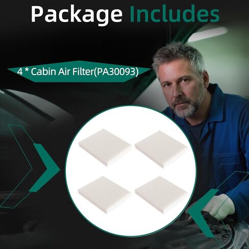 PA30093 Cabin Air Filter Set Compatible With Kenworth T680 T880, for Paccar MX11 MX13 for Peterbilt 567 579 for International Lonestar OE# PA30093 X19987001 AF55839（set of 4) in Saudi Arabia