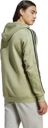adidas Men's Essentials Fleece 3-Stripes Full-Zip Hoodie, Black, 4X-Large in Saudi Arabia