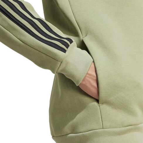 adidas Men's Essentials Fleece 3-Stripes Full-Zip Hoodie, Black, 4X-Large in Saudi Arabia