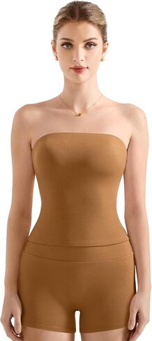 Suuksess Women 2 قطعة Tube Top Lounge Sets Modal Out Shorts Set Set Set Set Set Matching Outfit in Kuwait