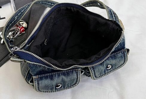 Y2K Denim Purse for Women Vintage Shoulder Bag Small Top Handle Clutch Punk Underarm Handbag with Multiple Pockets 2025 in Kuwait