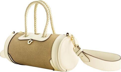 True Religion Duffel Bag, Women's Suede Handbag with Adjustable Shoulder Strap, Taupe, One Size in Saudi Arabia