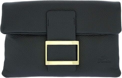 Italian Genuine Leather Wristlet Crossbody Shoulder Bag Clutch Handbag For Women in Saudi Arabia