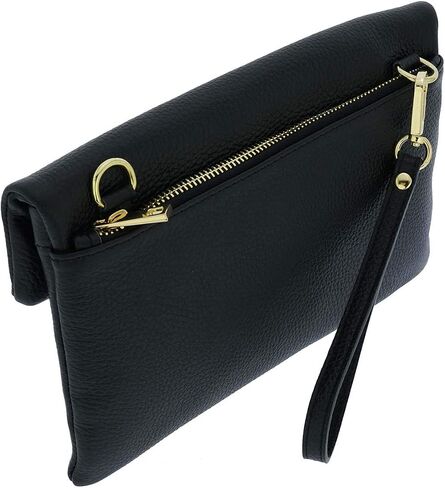 Italian Genuine Leather Wristlet Crossbody Shoulder Bag Clutch Handbag For Women in Saudi Arabia