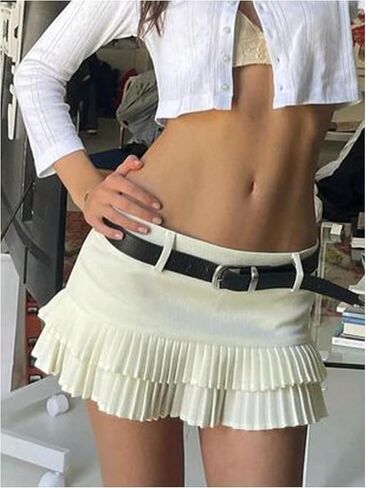 SOLY HUX LODY'S LAYERED SLEED SKIRT LOW LIND LINE LINE MINI Y2K VARTS in Kuwait