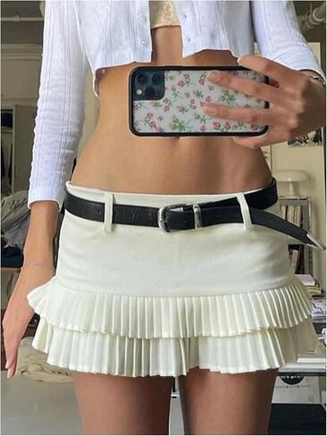 SOLY HUX LODY'S LAYERED SLEED SKIRT LOW LIND LINE LINE MINI Y2K VARTS in Kuwait