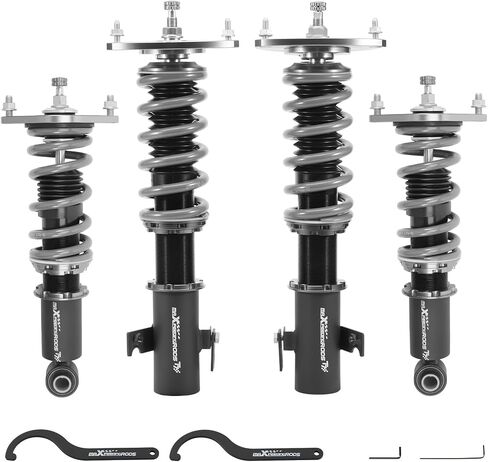 MaxPeedingrods Coilover لـ Subaru WRX و WRX STI Sedan 2015-2021 ، 24 مستويات مجموعة التعليق القابلة للتعديل ، والارتفاع القابل للتعديل صدمات لخفض مجموعة مخفض in Saudi Arabia