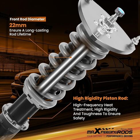 MaxPeedingrods Coilover لـ Subaru WRX و WRX STI Sedan 2015-2021 ، 24 مستويات مجموعة التعليق القابلة للتعديل ، والارتفاع القابل للتعديل صدمات لخفض مجموعة مخفض in Saudi Arabia