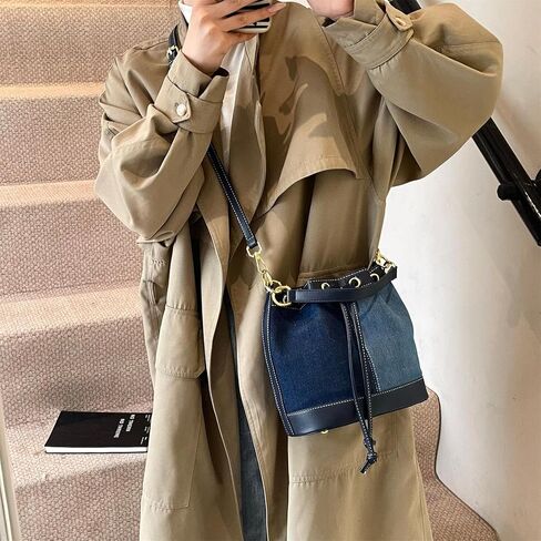 حقيبة دلو الدنيم للنساء حقيبة اليد العصرية جان حقيبة الكتف in Kuwait