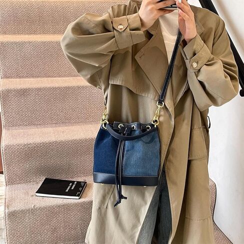 حقيبة دلو الدنيم للنساء حقيبة اليد العصرية جان حقيبة الكتف in Kuwait