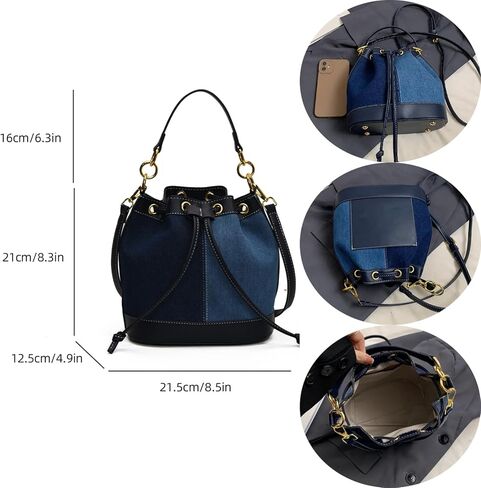 حقيبة دلو الدنيم للنساء حقيبة اليد العصرية جان حقيبة الكتف in Kuwait