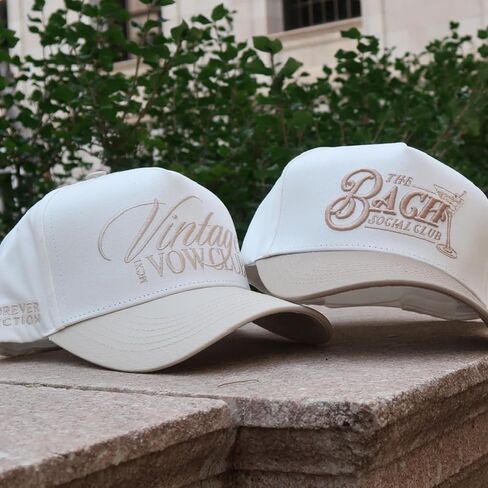 Vintage Trucker Hat | Country Cowboy Cute Preppy Retro Western Trucker Hats | Men Women Trendy Snapback | Tan Red Green Black (Vintage Vow Club | Champagne) in Saudi Arabia