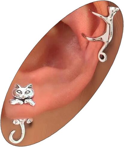 Coiris Fun Earrings for Women 3d Cool Cute Earrings Sliver Animal Post Studs Earrings Unique Cheap Funny Stuff Trendy Birthday Christmas Jewelry Gifts for Her in Saudi Arabia