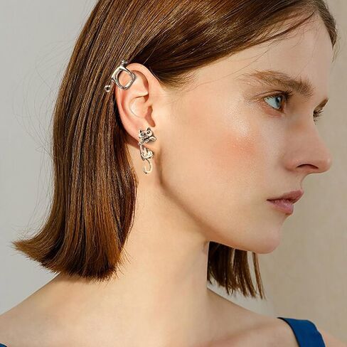 Coiris Fun Earrings for Women 3d Cool Cute Earrings Sliver Animal Post Studs Earrings Unique Cheap Funny Stuff Trendy Birthday Christmas Jewelry Gifts for Her in Saudi Arabia