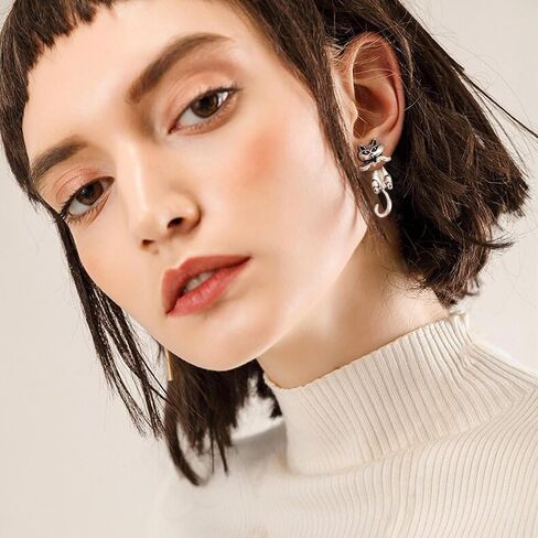 Coiris Fun Earrings for Women 3d Cool Cute Earrings Sliver Animal Post Studs Earrings Unique Cheap Funny Stuff Trendy Birthday Christmas Jewelry Gifts for Her in Saudi Arabia