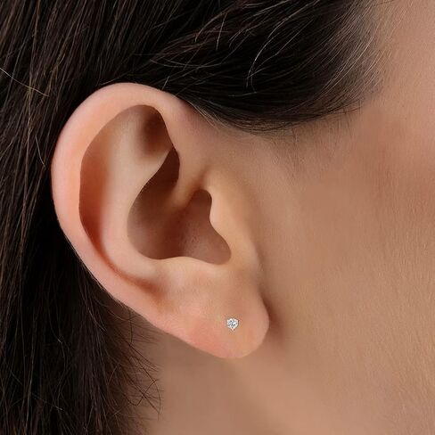 1/4 Carat TW Lab Grown Diamond Martini Set Round Earrings in 14K White Gold (F-G Color, VS1-VS2 Clarity) in Saudi Arabia