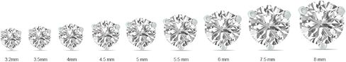 1/4 Carat TW Lab Grown Diamond Martini Set Round Earrings in 14K White Gold (F-G Color, VS1-VS2 Clarity) in Saudi Arabia