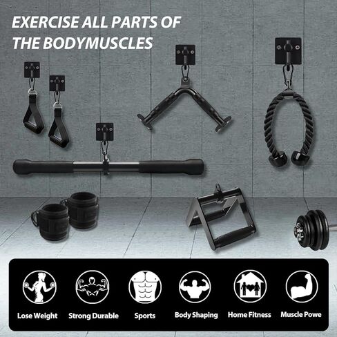 Cable Machine Attachment LAT Pulldown Attachments Cable Machine Accessories for Home Gym in Kuwait
