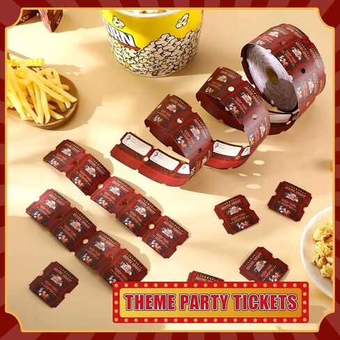1000 Pcs Carnival Roll Tickets Raffle Tickets 2" x 2" Carnival Circus Party Tickets Double Roll 2000 Sheets Total 50/50 Raffle Tickets Stamps Party for Events Entry Class Reward Prizes in Kuwait
