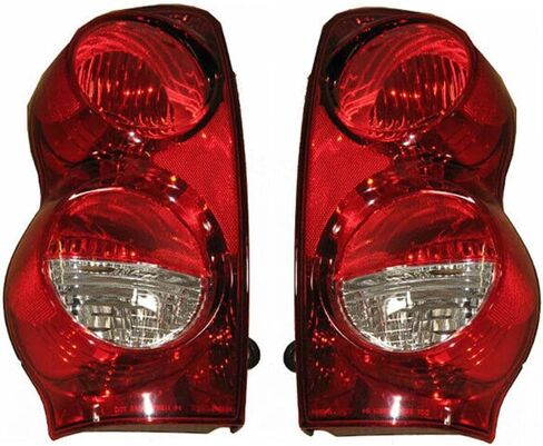 2pcs Rear Left Driver and Right Passenger Side Clear Lens Red Lens Smooth Tail Light Taillight Brake Taillamp Set Pair Bulb Housing for Dodge for Durango 2004-2009 in Saudi Arabia