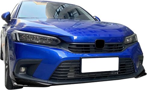 FREEMOTOR802 Compatible with 2022-2024 Honda Civic 11th Gen Sedan & Hatchback 2PCS Front Splitter, Front Bumper Lip Splitters Added on Bodykit Replacement PP HPD Style Matte Black in Saudi Arabia