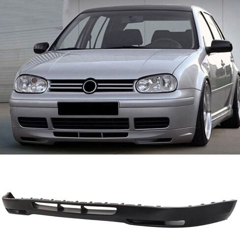 IKON MOTORSPORTS Font Bumper Lip Spoiler Compatible with 1999-2004 Volkswagen Golf MK4, GLI Style Front Bumper Splitter - PU in Saudi Arabia