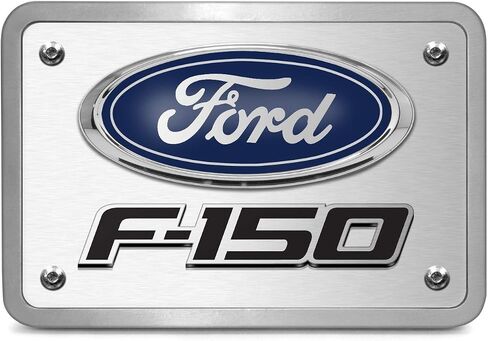 Made for Ford F-150 3D Logo Brushed 3/8" Thick Billet Aluminum 2 inch Tow Hitch Cover in Saudi Arabia
