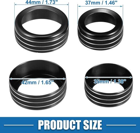 Car Console AC Audio Volume Ring Cover for Alfa Romeo Giulia Stelvio 2017-2019 Silver Tone (مجموعة 3) in Kuwait