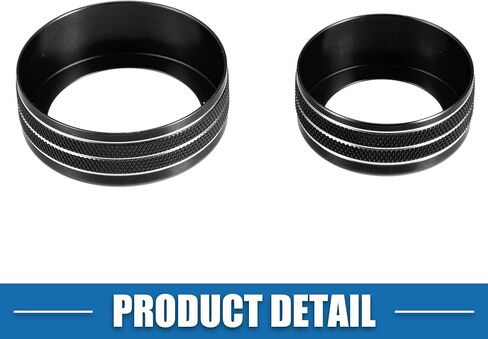 Car Console AC Audio Volume Ring Cover for Alfa Romeo Giulia Stelvio 2017-2019 Silver Tone (مجموعة 3) in Kuwait