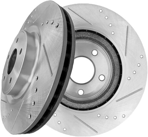 PM Auto Front Drilled Slotted Brake Disc Rotors 320mm Fits For 2015-2020 Nissan Pathfinder in Saudi Arabia