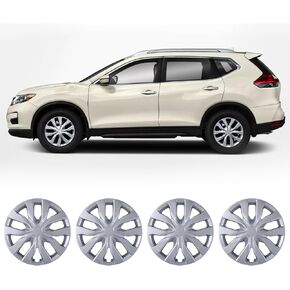 Nixon Offroad 17 بوصة Hubcaps لـ Nissan Rogue 2014-2020 [فقط Fit Steel Wheel] Wheel Rim Cover (مجموعة من 4) ABS+PC Caps استبدال للسيارة (ورنيش أسود ، 5137style) in Saudi Arabia