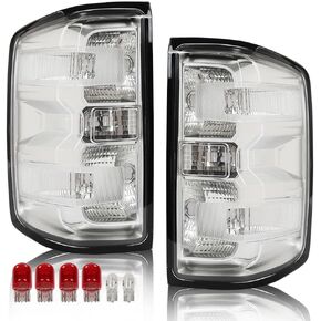 Pit66 Tail Lights Assembly متوافق مع Chevy Silverado 1500 2500 HD 2016-2019 ، FIT GMC Sierra 3500 HD 2016-2019 مصابيح فرامل الضوء الخلفية Luz Trasera Drive & Passenger Side- 【Pulb x2】 in Saudi Arabia