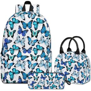 العودة إلى المدرسة FOX Backpack Set 3PCS - حقيبة كتب رائعة مع حقيبة الغداء وحالة القلم الرصاص ، حقيبة ظهر مدرسية لطيف FOX للفتيات BOYS HODS ، مثالية للصف أو السفر in Kuwait