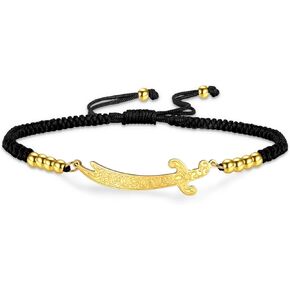 VASSAGO Zulfiqar Bracelet for Women Men Stainless Steel Imam Ali Sword Bracelet Islamic Arabic Bracelet Braided Rope String Bracelet Islam Muslim Jewelry in Kuwait