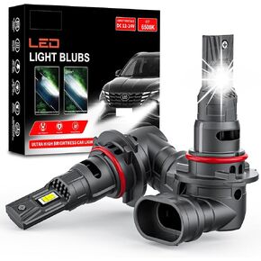 9005 Light Bulbs (2 Packs): Super Brightness 6500k White No Adapter Needed Plug & Play - 1:1 Mini Size 9005 LED Fog Bulb with Turbo Fan - IP68 Waterproof in Saudi Arabia