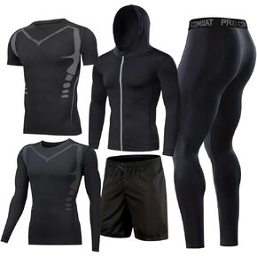 BoomCool 5pcs Gym Cloths for Men مجموعات تمرين in Kuwait