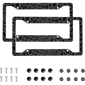 إطار لوحة الترخيص بالأبيض والأسود ، مجموعة من أغلفة لوحة ترخيص سيارة السباق 2 ، حامل لوحات للرجال والنساء ، حامل لوحات ألومنيوم للألومنيوم مقابل 4 ثقوب مع مسامير 12.3 × 6.3 في in Kuwait